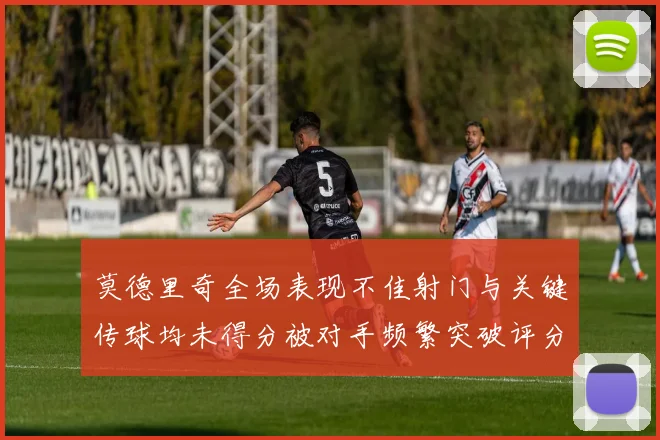 莫德里奇全场表现不佳射门与关键传球均未得分被对手频繁突破评分仅为68