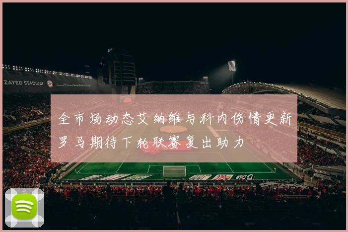 全市场动态艾纳维与科内伤情更新罗马期待下轮联赛复出助力